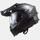 LS2 MX701 Carbon Helm Explorer C Solid Schwarz Dualsport Enduro GS MX
