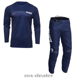 Thor MX Sector Minimal Navy Cross Jersey Hose Combo Motocross Enduro Quad