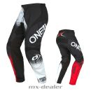 ONeal Element V22 Racewear Schwarz Rot MX Hose Crosshose...