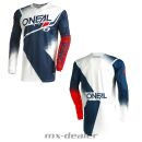 ONeal Element Racewear V22 Jersey Blau weiß Rot Trikot MX Motocross MTB Enduro