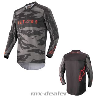 Alpinestars Kinder Jersey Racer Tactical Camo Rot Trikot MX MTB BMX Motocross