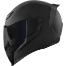 Icon Airflite Dark ECE 06 Schwarz + Extra Visier Integralhelm Motorrad Helm Stuntriding  XL (61-62cm)