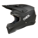 ONeal 1 SRS V24 ECE06 Solid Schwarz MX Helm Crosshelm Motocross Cross Enduro L (59/ 60cm)