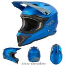 ONeal 1 SRS V24 ECE06 Solid Blau MX Helm Crosshelm...