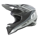 ONeal 1 SRS V24 ECE06 Stream Schwarz Grau MX Helm Crosshelm Motocross Cross Enduro