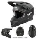 ONeal 1 SRS V24 ECE06 Solid Schwarz MX Helm Crosshelm + HP7 Brille Motocross Cross Enduro