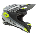 ONeal 1 SRS V24 ECE06 Stream Grau Neon MX Helm Crosshelm + HP7 Brille Motocross Cross Enduro