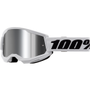 100 % Crossbrille Strata2 White verspiegelt Motocross Enduro Downhill MTB BMX DH
