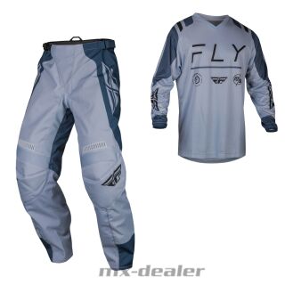 Fly Racing MX F-16 Grau Motocross Enduro Combo Cross Hose Jersey