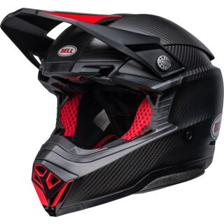 BELL Moto-10 Spherical Helm - Satin/Gloss Black/Red Größe: M