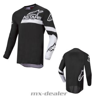 Alpinestars Kinder Jersey Racer Chaser Schwarz Weiß Trikot MX MTB BMX Motocross