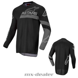 Alpinestars Kinder Jersey Racer Graphite Schwarz Trikot MX MTB BMX Motocross