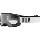 FLY RACING Jugend- Focus Brille Weiß/Schwarz W/...