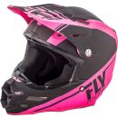 FLY RACING F2 Carbon Rewire Helm Matt Neon Pink/Schwarz XS