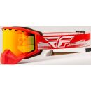 FLY RACING Focus Schnee Brille Rot/Grau W/ Rot...
