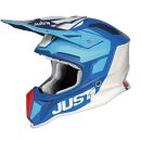 Just1 MX Motocross Helm J18 Composite Pulsar Blau Rot...