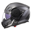 LS2 Klapphelm Scope II Motorrad Helm Oxyd Schwarz Titanium Gloss FF902 Tourenhelm Urban