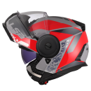 LS2 Klapphelm Scope II Motorrad Helm Oxyd Grau Rot Gloss FF902 Tourenhelm Urban