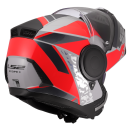 LS2 Klapphelm Scope II Motorrad Helm Oxyd Grau Rot Gloss FF902 Tourenhelm Urban