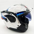 LS2 Klapphelm Advant II Triple Blau Weiß Rot FF910 Motorrad Helm Integralhelm XL (61-62cm)