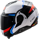 LS2 Klapphelm Advant II Triple Blau Weiß Rot FF910 Motorrad Helm Integralhelm XL (61-62cm)