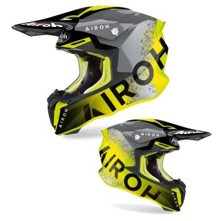 Airoh Twist 2.0 BIT Gelb Grau MX Helm Crosshelm Motocross Quad Enduro