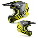Airoh Twist 2.0 BIT Gelb Grau MX Helm Crosshelm + HP7...