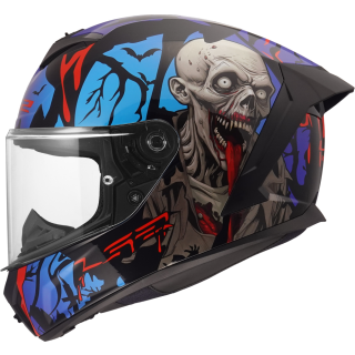 LS2 Motorradhelm Rapid III Zombie Schwarz Rot FF820 Integralhelm Race