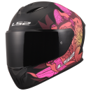 LS2 Motorradhelm Rapid III Poppies Schwarz Pink klares Visier FF820 Integralhelm Race