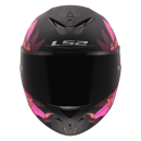 LS2 Motorradhelm Rapid III Poppies Schwarz Pink klares Visier FF820 Integralhelm Race