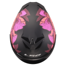 LS2 Motorradhelm Rapid III Poppies Schwarz Pink klares Visier FF820 Integralhelm Race