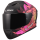 LS2 Motorradhelm Rapid III Poppies Schwarz Pink klares Visier FF820 Integralhelm Race