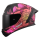 LS2 Motorradhelm Rapid III Poppies Schwarz Pink klares Visier FF820 Integralhelm Race