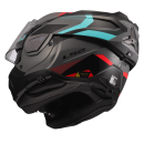 LS2 Klapphelm Advant II Triple Grau Blau Rot FF910 Motorrad Helm Integralhelm M (57-58cm)