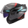 LS2 Klapphelm Advant II Triple Grau Blau Rot FF910 Motorrad Helm Integralhelm M (57-58cm)
