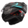 LS2 Klapphelm Advant II Triple Grau Blau Rot FF910 Motorrad Helm Integralhelm M (57-58cm)