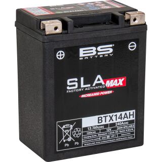 BS Battery Motorradbatterie SLA Max 12V BTX14AH 13AH 240A AGM wartungsfrei