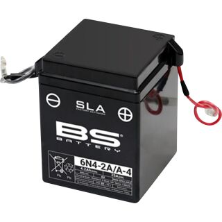 BS Battery Motorradbatterie 6V 6N4-2A/A-4 4AH 25A AGM wartungsfrei werksakt.