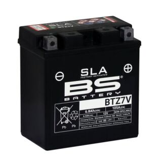 BS Battery Motorradbatterie 12V BTZ7V 6,5AH 105A AGM wartungsfrei werksakt.