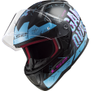 LS2 FF353 Rapid Player Schwarz Sky Blau Motorrad Helm...