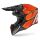 Airoh WRAAP Idol Orange Matt MX Helm + HP7 Brille Crosshelm Motocross Quad Enduro S (55/ 56cm) weiß / blau verspiegelt