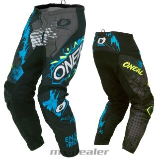 ONeal Crosshose Element Villain KINDER MX Cross Hose schwarz grau
