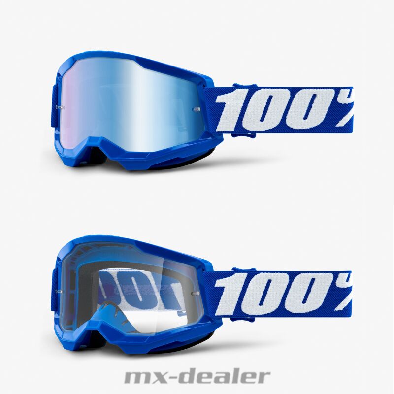 100% Kinder Crossbrille Strata 2 Klar Motocross Mountainbike Helm Brille MX DH 
