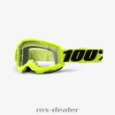 100 % Crossbrille Strata2 Fluo Gelb Neon Motocross Enduro...