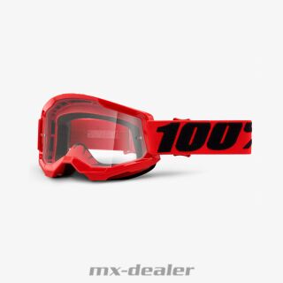 100 % Crossbrille Strata2 Rot Red Motocross Enduro Downhill MTB BMX DH klar